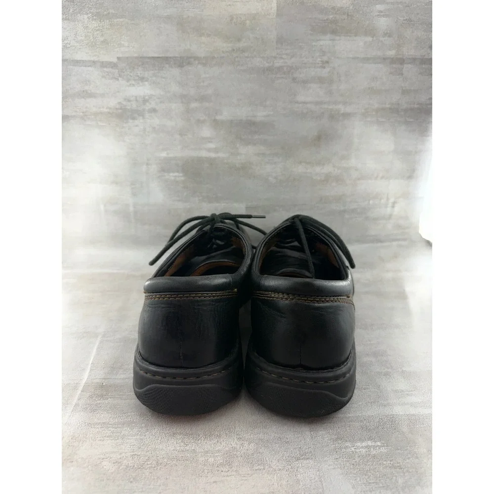 Born Men Black Leather Moc Toe Oxford Lace Up Shoes Sz 11.5 US 45.5 EU